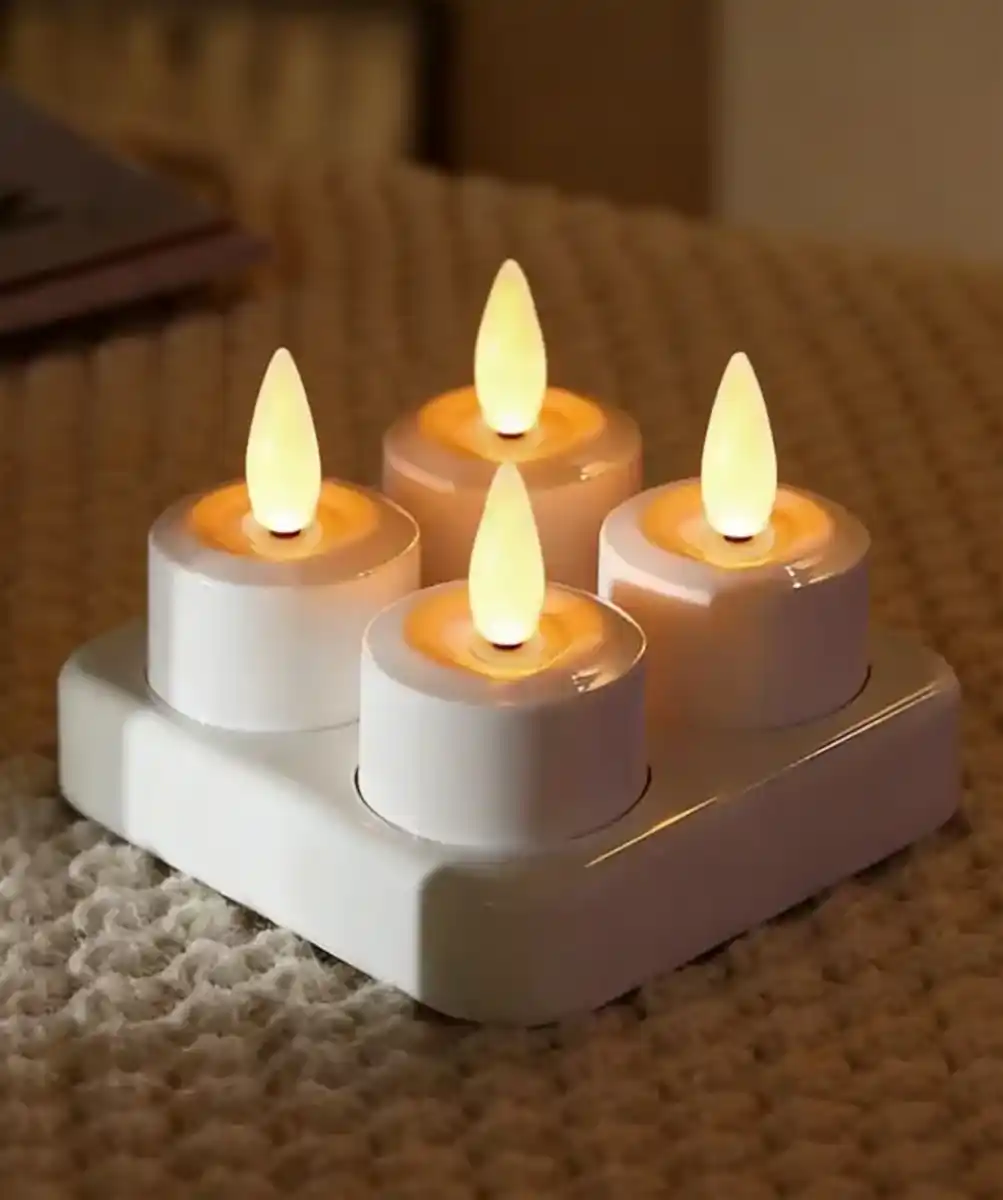 Bild 1 von Wiederaufladbare LED-Teelichter, weiß