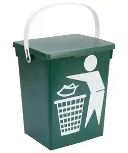 Mülltonne mit Deckel, grün