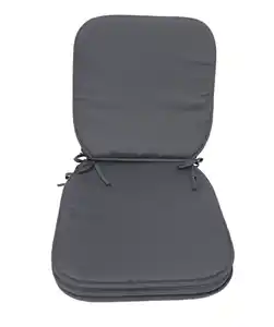 Sitzkissen mit Bändern, grau