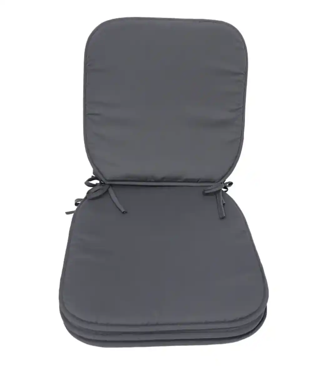 Bild 1 von Sitzkissen mit Bändern, grau