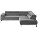 Bild 1 von Beldomo Style Ecksofa, Anthrazit, Textil, 3-Sitzer, Ottomane rechts, L-Form, 261x214 cm, Goldenes M, Wohnzimmer, Sofas & Couches, Wohnlandschaften, Ecksofas
