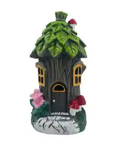 Solarleuchte Vogelhaus, neon gelb