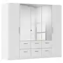 Bild 1 von home24 Drehtürenschrank, Weiß, Kunststoff, 3 Fächer, 6 Schublade(n) Schubladen, 226x197x54 cm, Blauer Engel, Goldenes M, Made in Germany, Typenauswahl, Beimöbel erhältlich, umfangreiches Zubehö