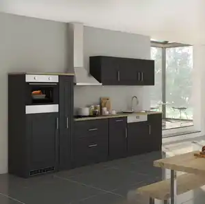 Küchenblock Rom o. Geräte Graphit/Eiche, Graphitfarben, Sonoma Eiche