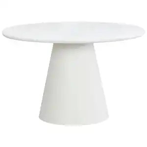 Ambia Home Esstisch, Weiß, Holzwerkstoff, rund, konisch, 120x76x120 cm, Esszimmer, Tische, Esstische