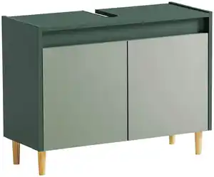 Waschbeckenunterschrank Lovis Dunkelgrün, Hellgrün, Waldgrün