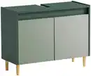Bild 1 von Waschbeckenunterschrank Lovis Dunkelgrün, Hellgrün, Waldgrün