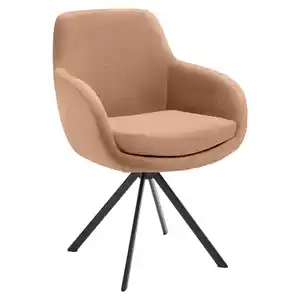 Musterring Armlehnstuhl Tavia, Terracotta, Metall, Textil, eckig, Stativgestell, 62x86x66 cm, Beinauswahl, Lederauswahl, Stoffauswahl, Typenauswahl, inklusive Armlehnen, Sitzfläche 180° drehbar, au