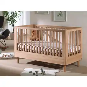 Vipack Kinder-/Juniorbett, Natur, Holz, Eiche, massiv, Höhe ca. 10 cm, 70x140 cm, Kinder- & Jugendzimmer, Kindermöbel, Kinderbetten