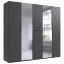 Bild 1 von Boxxx Kleiderschrank, Graphit, Metall, 4 Fächer, 2 Schublade(n) Schubladen, 225x210x58 cm, BQ - Bündnis für Qualität, Made in Germany, DIN EN ISO 9001, umfangreiches Zubehör erhältlich, in vers