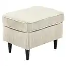 Bild 1 von Carryhome Hocker, Creme, Textil, Buche, massiv, rechteckig, 63x43x42 cm, Made in EU, Wohnzimmer, Hocker, Sitzhocker