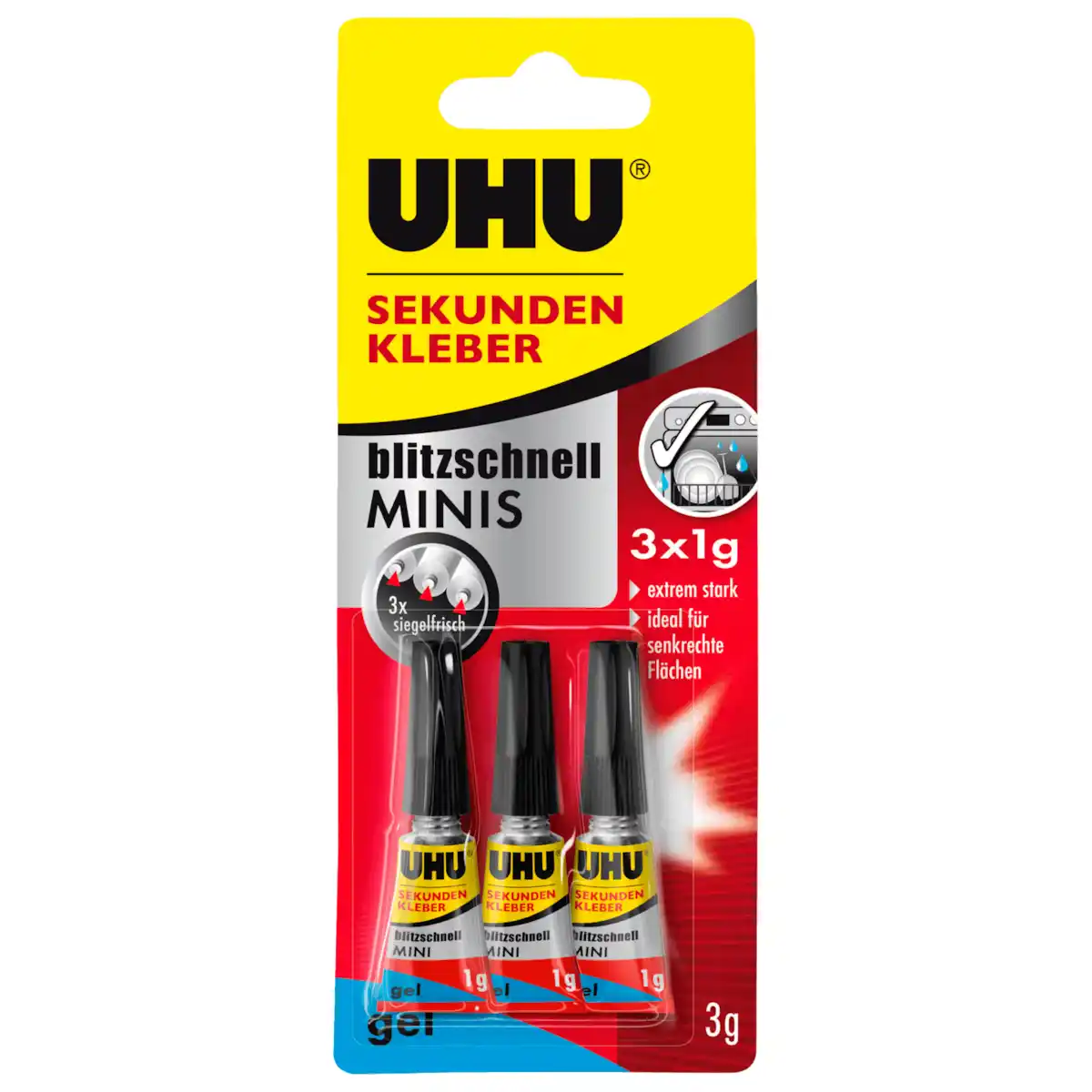 Bild 1 von UHU Sekundenkleber Minis 3x1g