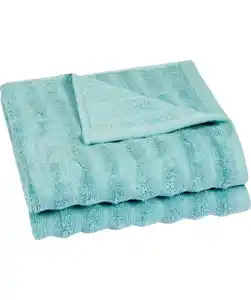 Handtücher mit Streifenstruktur, blau