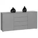 Bild 1 von Carryhome Sideboard Spice, Grau, Holzwerkstoff, 2 Fächer, 4 Schublade(n) Schubladen, 165x80x40 cm, Typenauswahl, Wohnzimmer, Kommoden & Sideboards, Sideboards
