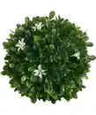 Bild 1 von Kunst-Buchsbaum mit Blüten, weiß