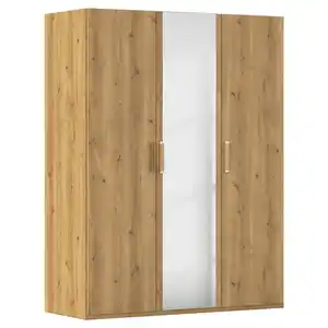 Novel Drehtürenschrank, Eiche, Holzwerkstoff, 2 Fächer, 151x197x60 cm, Blauer Engel, Goldenes M, BQ - Bündnis für Qualität, Made in Germany, Schlafzimmer, Kleiderschränke, Drehtürenschränke