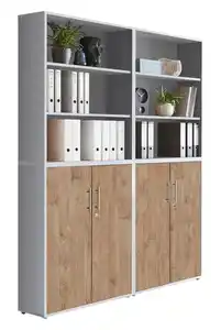 Aktenschrank Office Edition Sw Set 11 Grau/Eichefarben, Grau, Eichefarben
