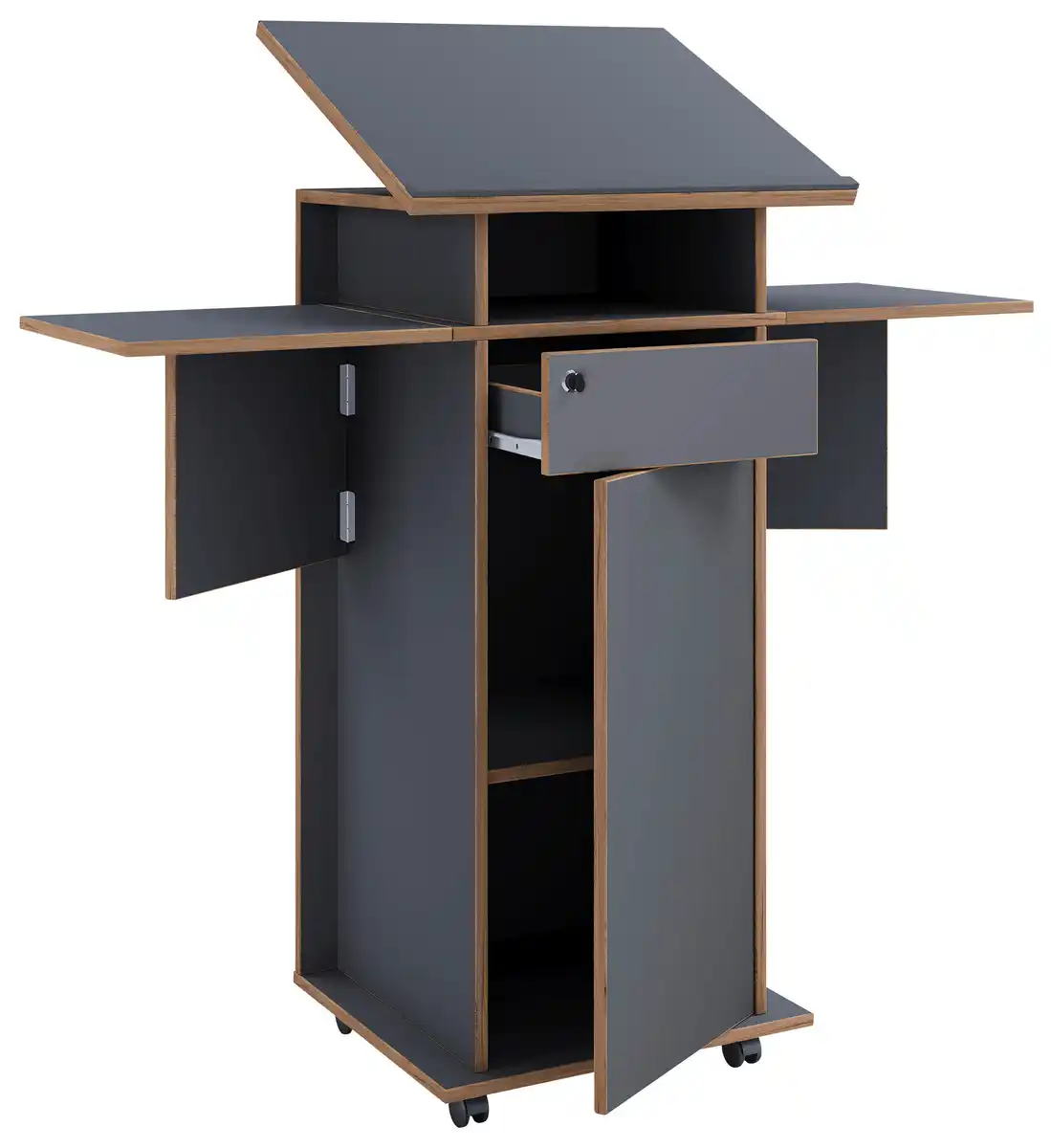 Bild 1 von Stehpult Salia Anthrazit/Honigeiche, Anthrazit, Honigeiche