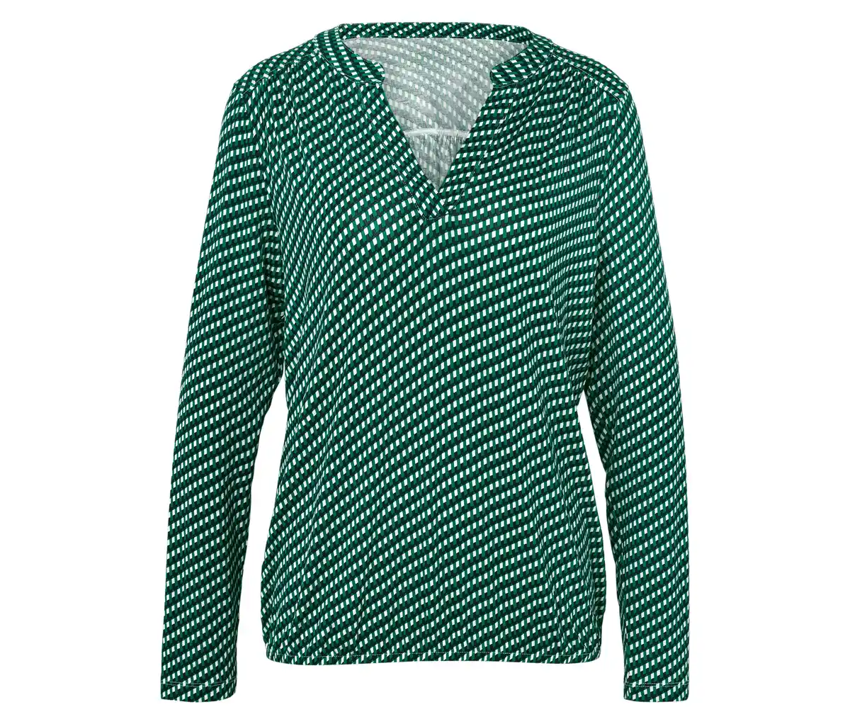 Bild 1 von Bedrucktes Blusenshirt, grün-dunkelblau-weiß