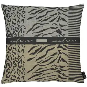 Apelt Kissenhülle, Graubraun, Textil, Graphik, quadratisch, 49x49 cm, Oeko-Tex® Standard 100, Wohntextilien, Bezüge, Kissenbezüge