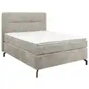 Bild 1 von Esposa Boxspringbett, Hellgrau, Textil, H3, Höhe ca. 17 cm, 140x200 cm, Stoffauswahl, Topper durchgehend, Matratze in verschiedenen Härtegraden erhältlich, Schlafzimmer, Betten, Boxspringbetten