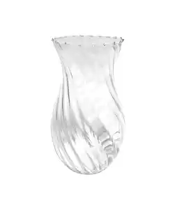 Glasvase mit bauchiger Form, transparent