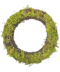 Weidenkranz mit Moos, naturfarben
