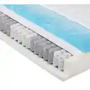 Bild 1 von Xora Boxspringmatratze, Weiß, Textil, H3, 7-Zonen, Höhe ca. 23 cm, Füllung: Polyester, 140x200 cm, Made in Germany, Oeko-Tex® Standard 100, Härtegradauswahl, Bezug abnehmbar/waschbar, Ober- und