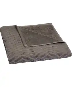 Duschtuch mit Zickzackmuster, grau