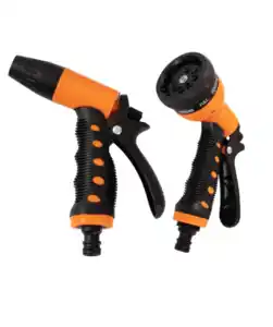 Gartenschlauch-Spritzen, schwarz/orange