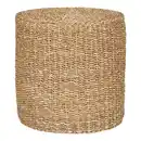 Bild 1 von Pouf Selma, Eiche, Naturmaterialien, Füllung: Polyurethan (Pur), 40x40x40 cm, Indoor, Wohnzimmer, Hocker, Poufs