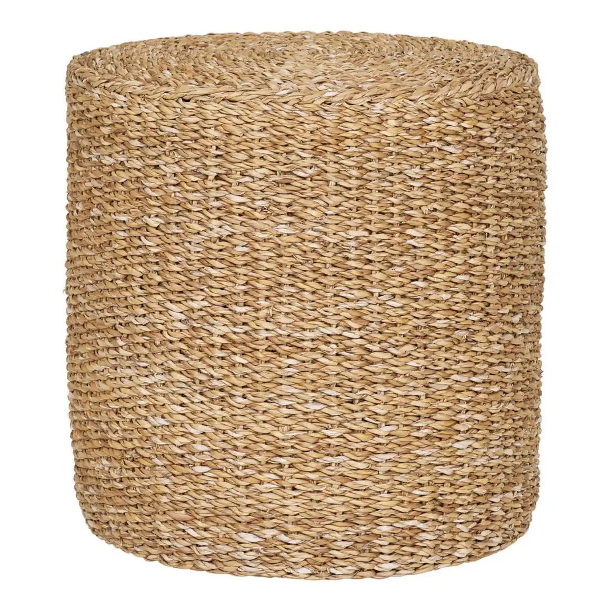 Bild 1 von Pouf Selma, Eiche, Naturmaterialien, Füllung: Polyurethan (Pur), 40x40x40 cm, Indoor, Wohnzimmer, Hocker, Poufs