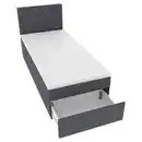 Bild 1 von Boxxx Boxbett, Blau, Textil, H3, Höhe ca. 19 cm, 90x200 cm, Topper durchgehend, Matratze durchgehend, Schlafzimmer, Betten, Boxspringbetten