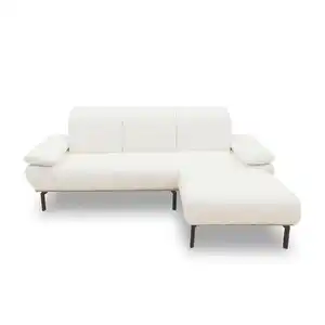 Mid.you Ecksofa, Weiß, Textil, Uni, 3-Sitzer, L-Form, 242x170 cm, Made in EU, FSC Mix, seitenverkehrt erhältlich, Rücken echt, Armteil links, rechts, Wohnzimmer, Sofas & Couches, Wohnlandschaften,