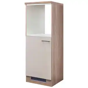 FlexWell Geräteumbauschrank, Sonoma Eiche, Kaschmir, Metall, einmalig seitenverkehrt montierbar, 60x169.5x60 cm, Made in Germany, Zusatzausstattung erhältlich, Küchen, Küchenmöbel, Küchenschrä