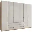 Bild 1 von Dieter Knoll Falttürenschrank, Champagner, Eiche Bianco, Metall, 8 Fächer, 6 Schublade(n) Schubladen, 300x236x58 cm, ISO 9001, Made in Germany, Beimöbel erhältlich, umfangreiches Zubehör in vers