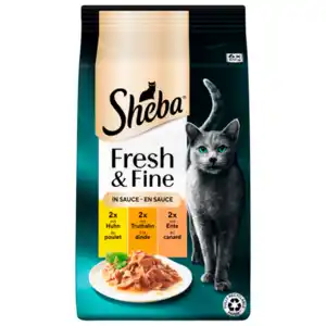 Sheba Fresh & Fine in Sauce Huhn, Truthahn & Ente 6x50g