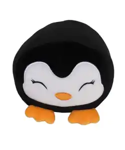 Rundes Plüschtier, schwarz