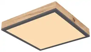 LED-Deckenleuchte Mopi Graphitfarben/Opal max. 12,58W Deckenlampe, Graphitfarben, Opal