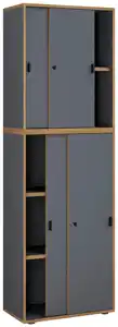 Aktenschrank Salia B60 Anthrazit/Honigeiche, Anthrazit, Honigeiche
