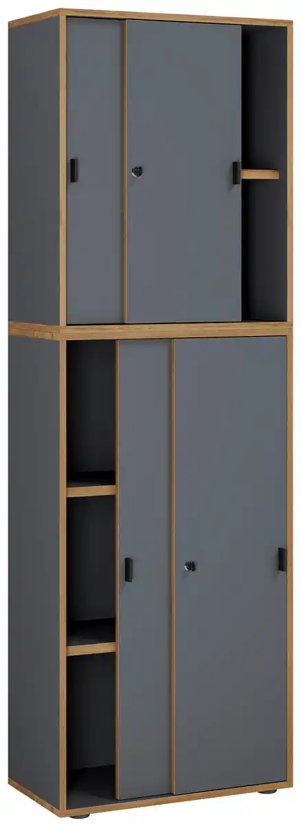 Bild 1 von Aktenschrank Salia B60 Anthrazit/Honigeiche, Anthrazit, Honigeiche