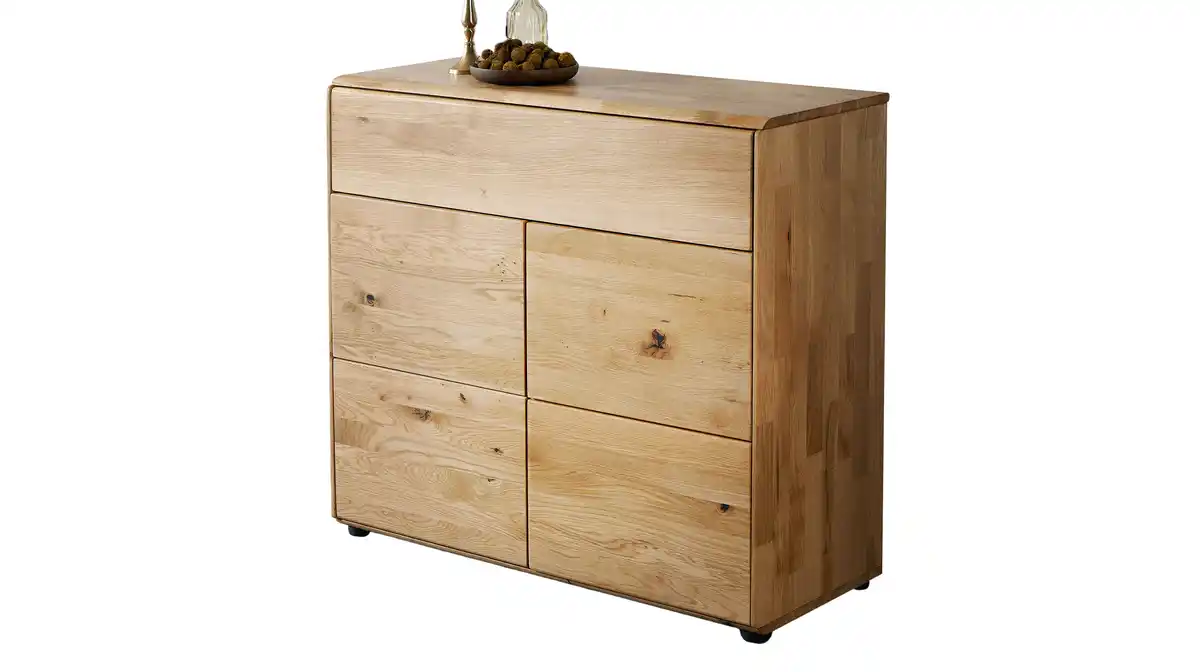 Bild 1 von Kommode mit Schublade Wildeiche massiv geölt 100 cm - YUKON