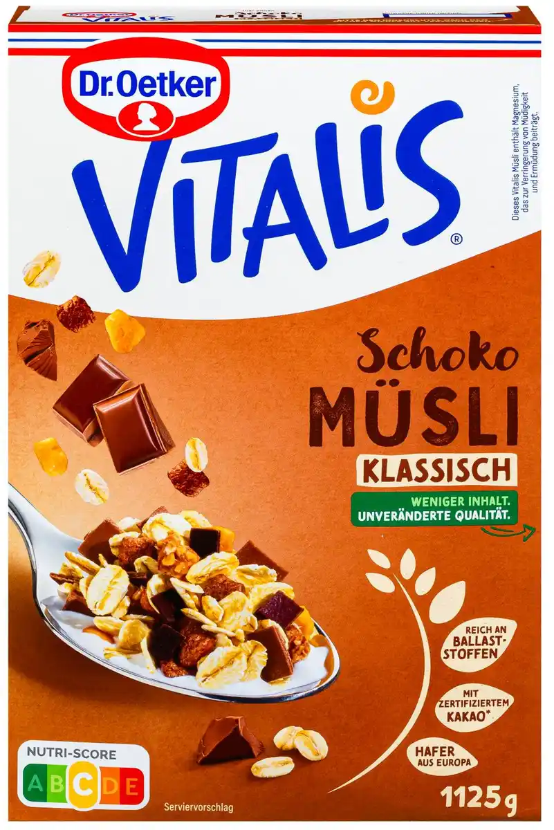 Bild 1 von DR. OETKER Vitalis-Müsli, 1,125-kg-Packg.