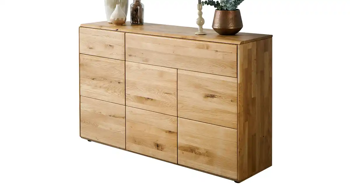Bild 1 von Kommode mit 2 Schubladen Wildeiche massiv geölt 149 cm - YUKON