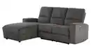 Bild 1 von Ecksofa Cord grau 216 x 156 cm Relaxfunktion Federkern - PALINA