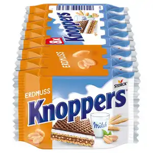 STORCK Knoppers Waffelschnitte 200 g, Erdnuss