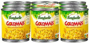 BONDUELLE Goldmais oder Erbsen & Möhrchen, 9 x 150 - 200-g-Dose