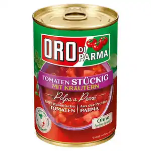ORO DI PARMA Tomaten 400 g, 4-fach, stückig Kräuter