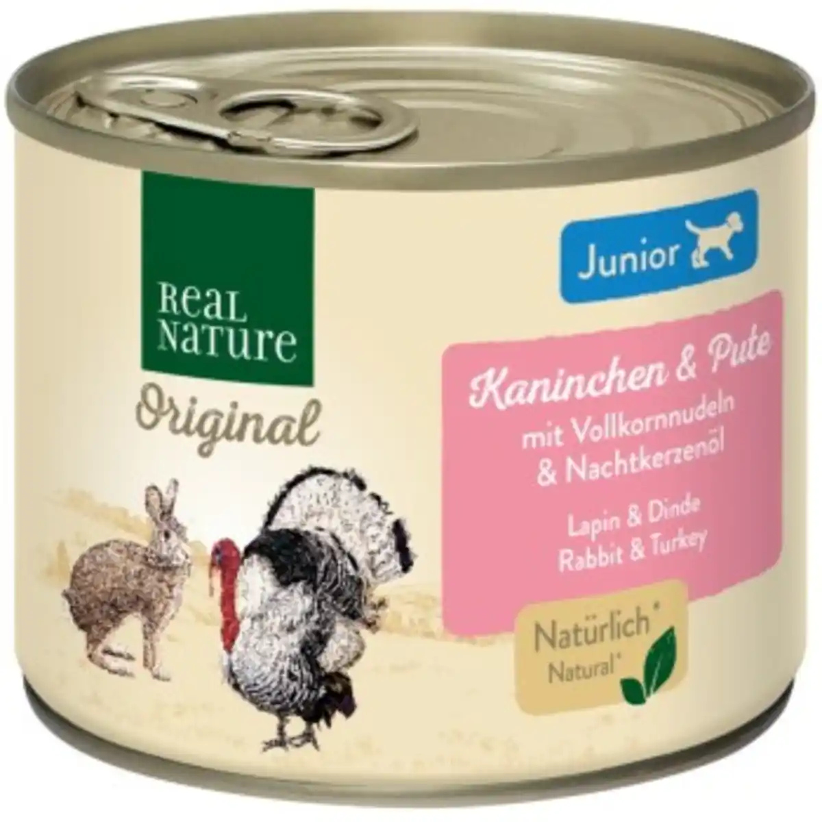 Bild 1 von REAL NATURE Nassfutter Hund, Junior, Kaninchen und Pute 6x200 g