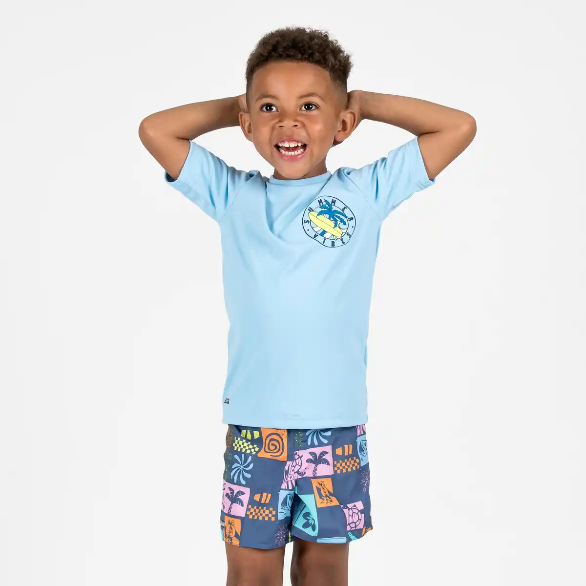 Bild 1 von DECATHLON Boardshorts Jungen 100 Summer mehrfarbig
